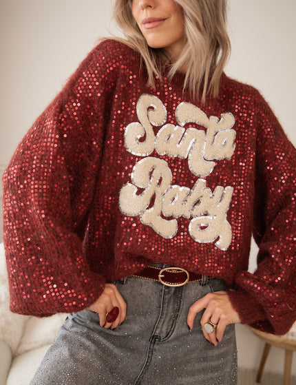 Santa Baby Bordeaux - Trui