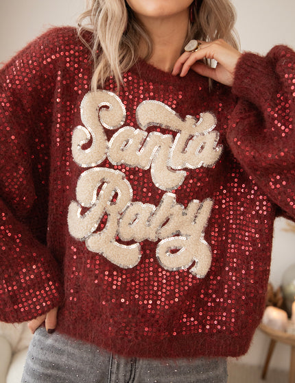 Santa Baby Bordeaux - Trui