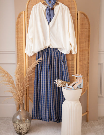 Candy Check Dark Blue - Broek