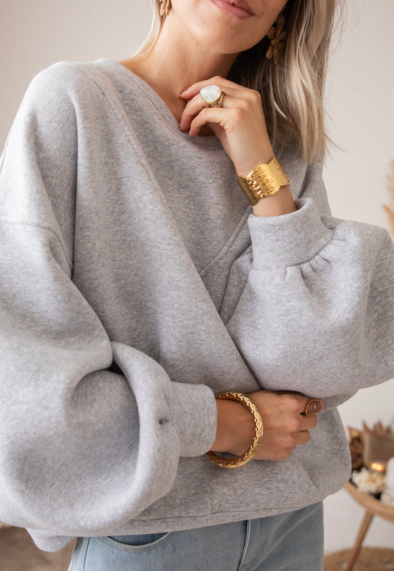 Pullover - Snuggle Up Stitch - Grau