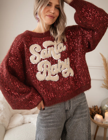 Santa Baby Bordeaux - Trui