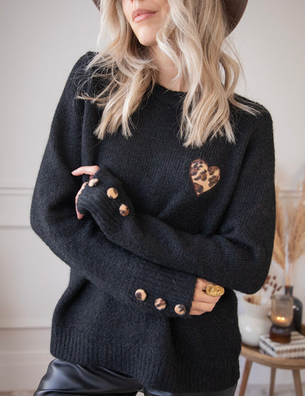 Wild Hearted Black - Sweater