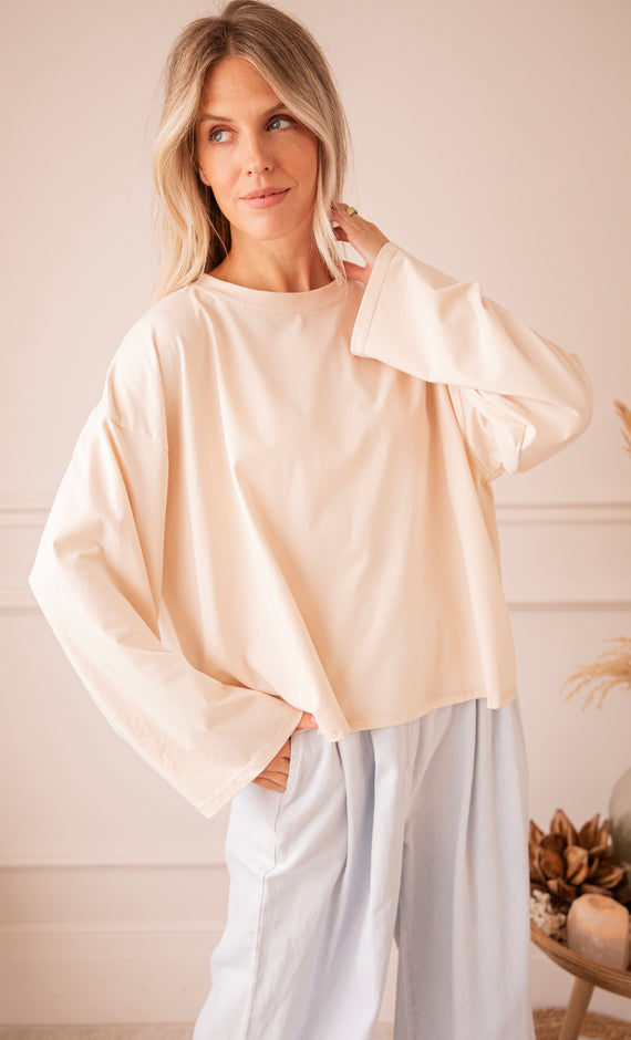 Sadie Basic Beige - Longsleeve