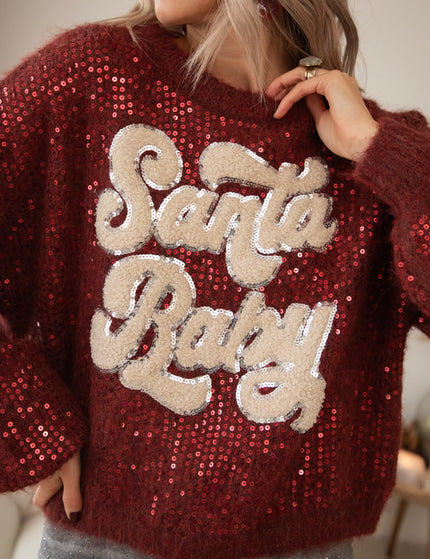 Santa Baby Bordeaux - Trui