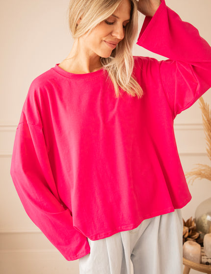 Sadie Basic Fuchsia - Longsleeve