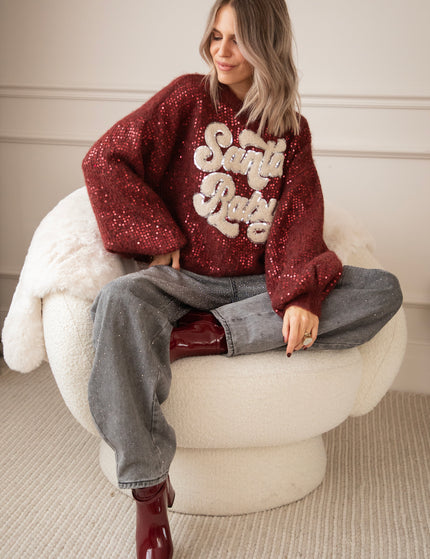 Santa Baby Bordeaux - Trui