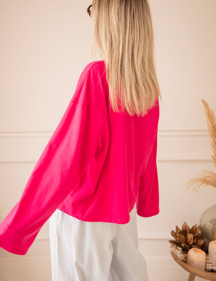 Sadie Basic Fuchsia - Longsleeve