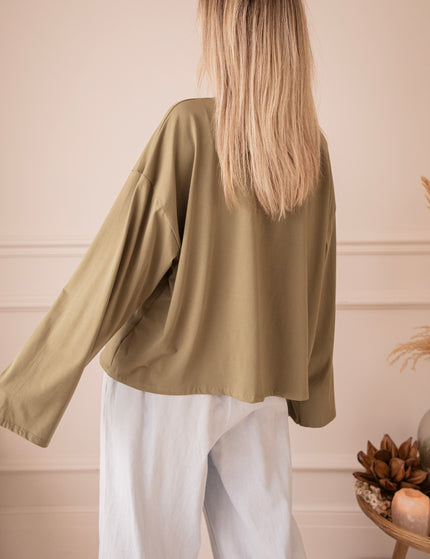 Sadie Basic Kaki - Longsleeve