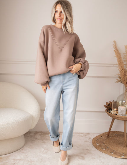 Pullover - Snuggle Up Stitch - Taupe