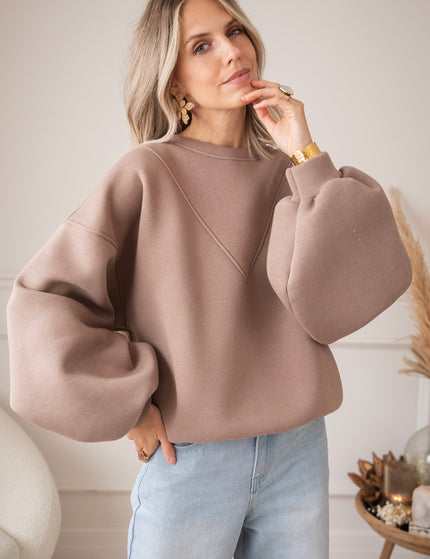 Pullover - Snuggle Up Stitch - Taupe