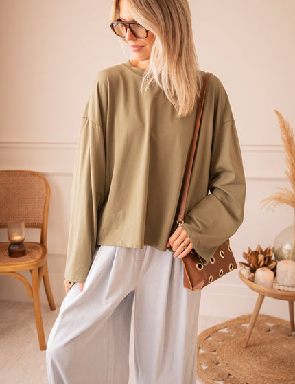 Sadie Basic Kaki - Longsleeve
