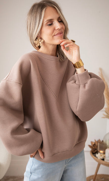 Pullover - Snuggle Up Stitch - Taupe