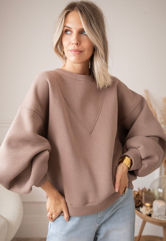 Pullover - Snuggle Up Stitch - Taupe