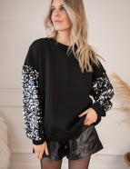 Spectacle Sleeves Black/Silver - Sweater