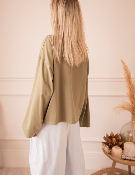 Sadie Basic Kaki - Longsleeve