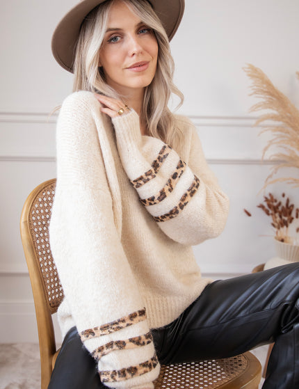 Pullover - Lea Leo - Beige