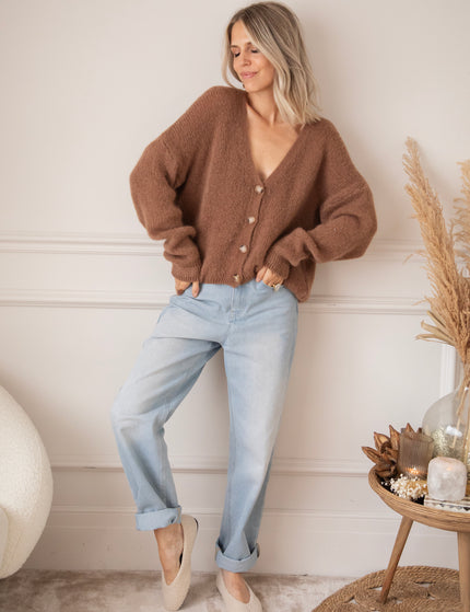 The Cozy Knit Caramel - Cardigan