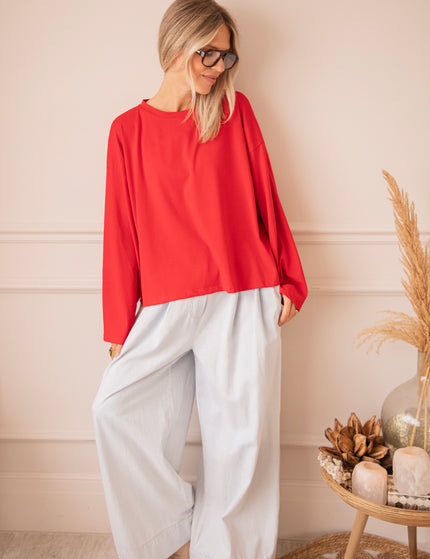Sadie Basic Red - Longsleeve