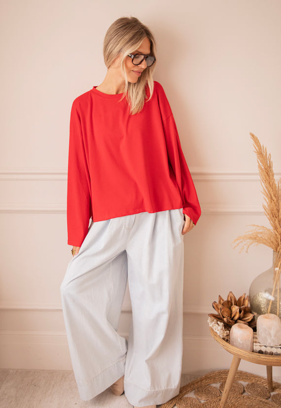 Sadie Basic Red - Longsleeve