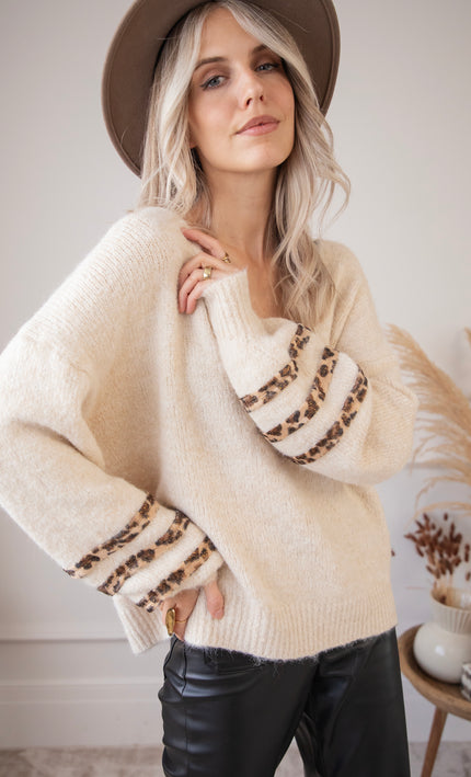 Lea Leo Beige - Sweater