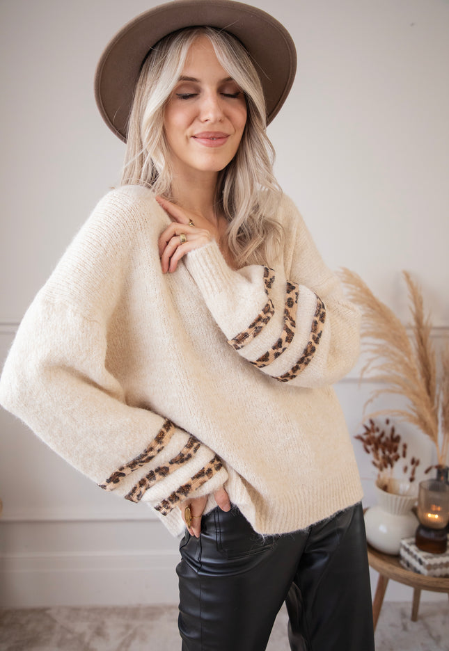 Pullover - Lea Leo - Beige