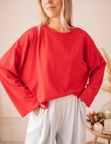 Sadie Basic Red - Longsleeve