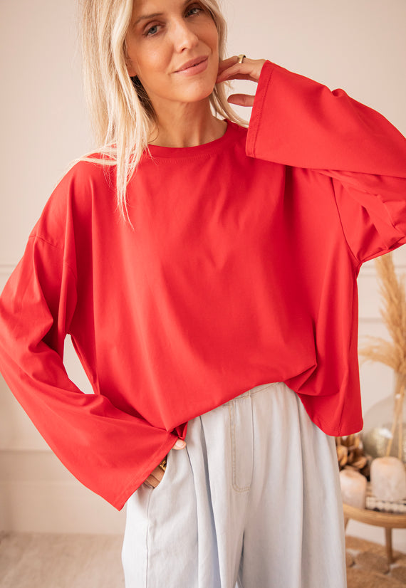 Sadie Basic Red - Longsleeve
