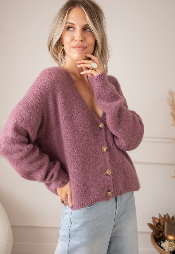 The Cozy Knit Mauve - Vest