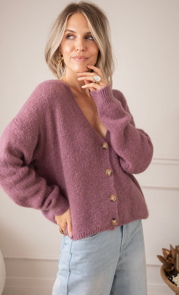 The Cozy Knit Mauve - Vest