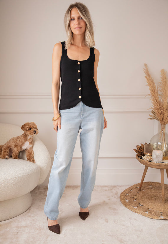 Bloom Buttons Black - Top 