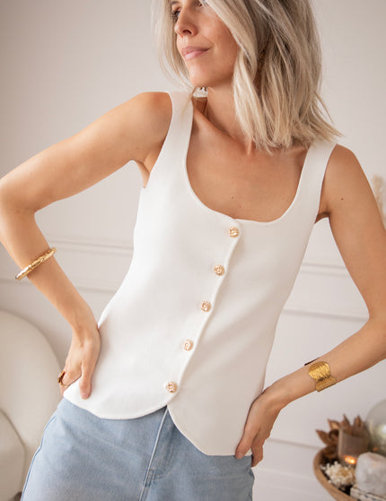 Bloom Buttons White - Top 