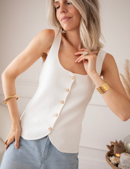 Bloom Buttons White - Top 