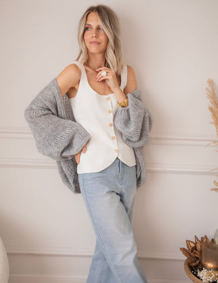 Bloom Buttons White - Top 