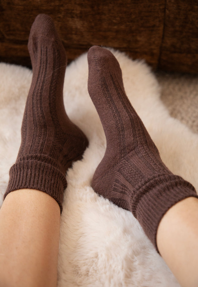 The Cozy Pair Cacao - Socks