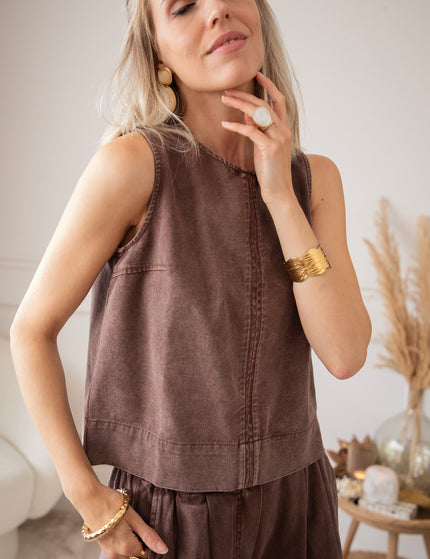Easy like Denim Brown - Top