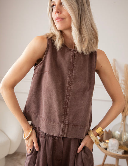 Easy like Denim Brown - Top