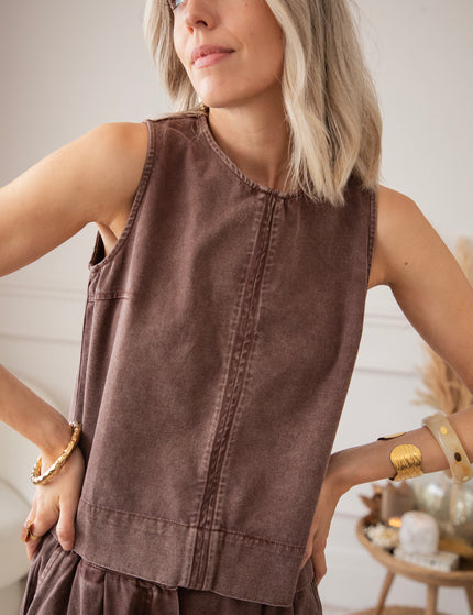 Easy like Denim Brown - Top