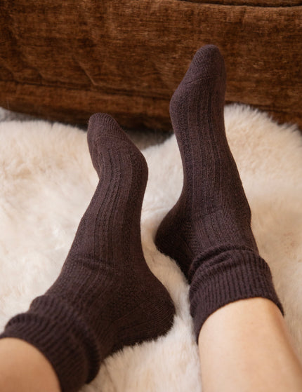 The Cozy Pair Dark Walnut - Socks
