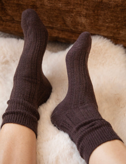 The Cozy Pair Dark Walnut - Socks