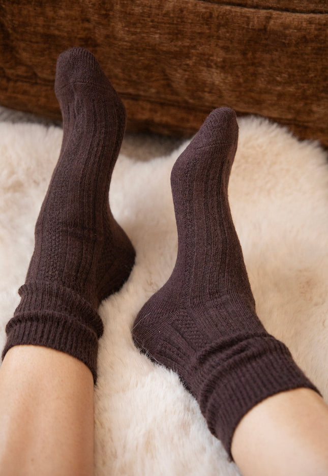 The Cozy Pair Dark Walnut - Socks