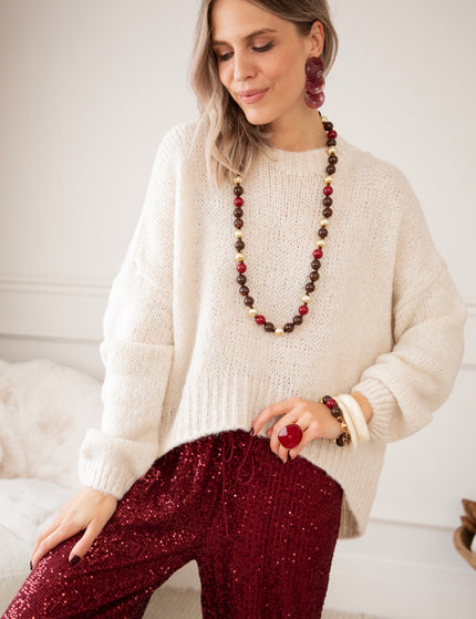 Royal Ball Bordeaux/Gold - Ketting