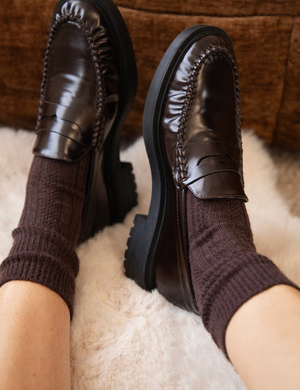The Cozy Pair Dark Walnut - Socks