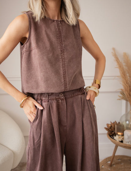 Easy like Denim Brown - Top