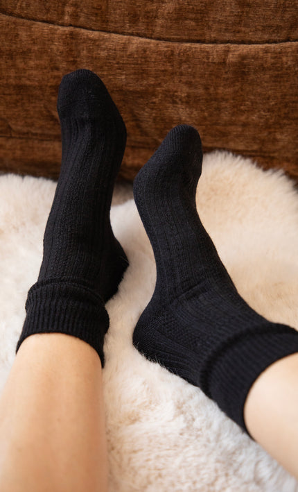 The Cozy Pair Black - Socks