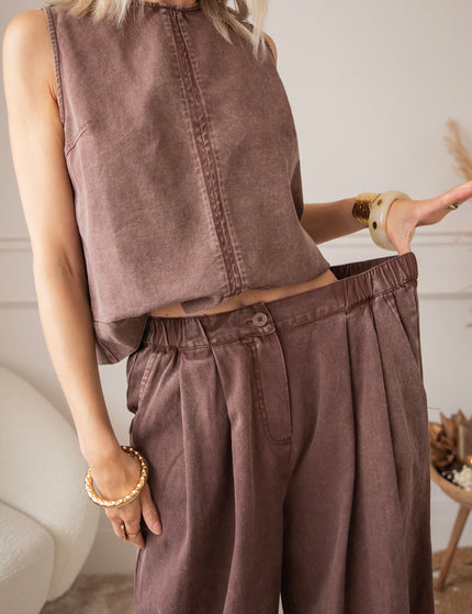 Easy like Denim Brown - Top