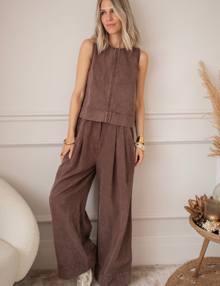 Easy Like Denim Brown - Broek