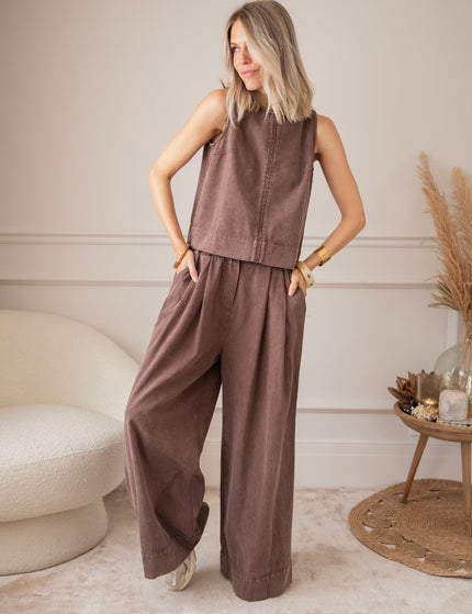 Easy like Denim Brown - Top