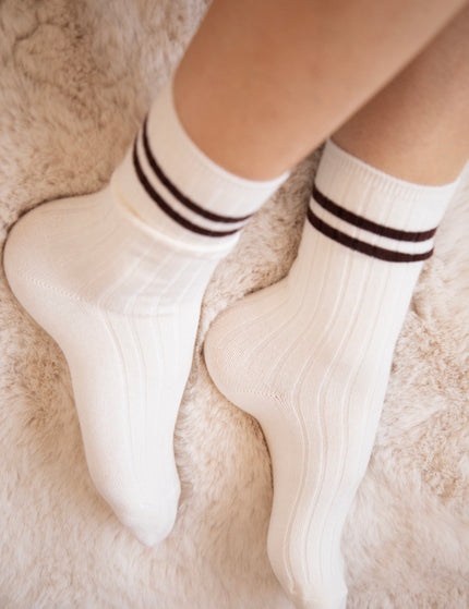 Cozy Lines Cream - Socks