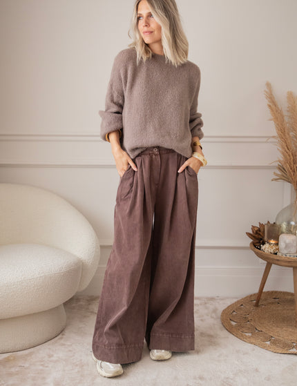 Easy Like Denim Brown - Broek