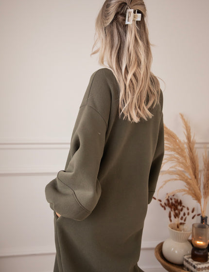 Snuggle Up XL Dark Green - Sweater Dress